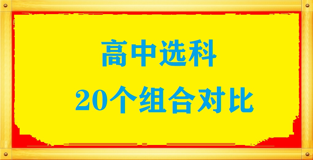高中選科20種組合方式對比 招生問答